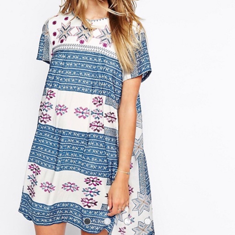 UO Little White Lies All Over Embroidered Dress
